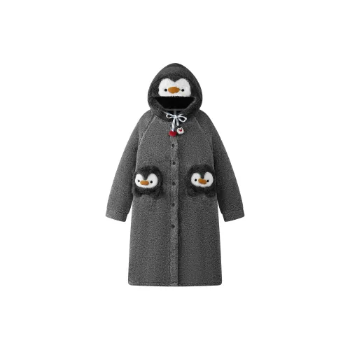 Gongdie Серый Женские Банные халаты