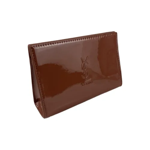 SAINT LAURENT Красная Лакированная Кожа Косметичка для макияжа Путешественные косметички Портативные