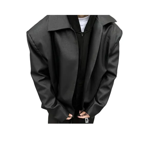 TR Черный Унисекс Кожаные куртки