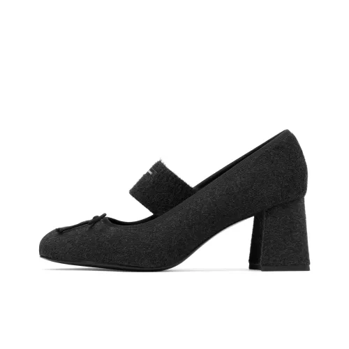 CHARLES KEITH Маленькие туфли Mary Jane с грубым каблуком 6,5 см женские