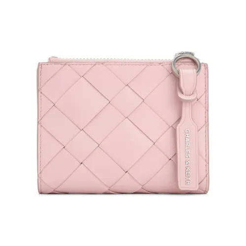 CHARLES KEITH ПУ (полиуретан) Кошелек Мини Женский Хлопок Конфетный Розовый Черный