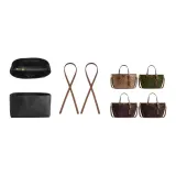 [Коричневый Плечевой ремень Двухкомпонентный Комплект] Стильное Отделение Позиционирование Черная Подкладка из Бумаги DuPont + Коричневый Плечевой ремень 81 см