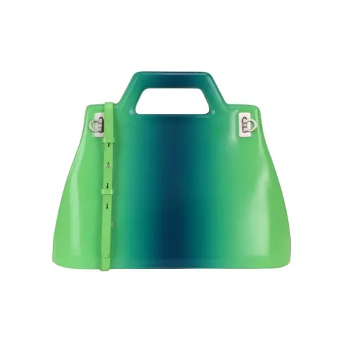 Ferragamo Лакированная кожа Сумка Большая Женская Зеленая