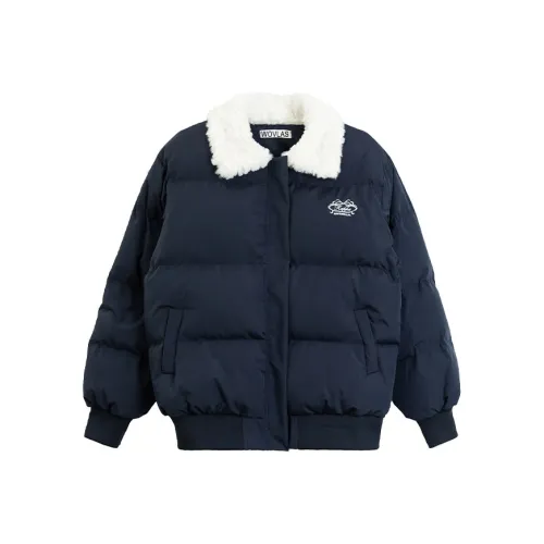 WOVLAS Темно-синий Унисекс Пуховики