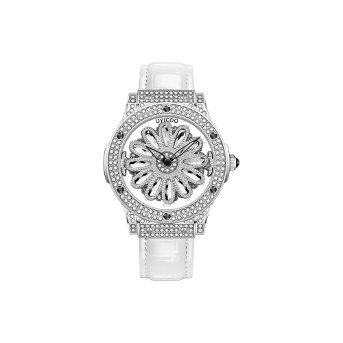 UYICOO Possession Collection Наручные часы Кварцевый механизм Кожаный ремешок Черепный циферблат Женские часы