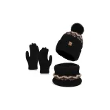 Черный [Набор из трех предметов] Шарф Стиль Позиционирование