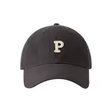 Буква, большая, окружность головы - серый