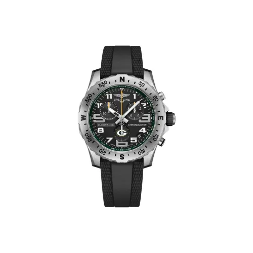 Breitling Professional Collection Кварцевый механизм Мужские часы Часы 44 мм Черный циферблат Титановые корпуса часов Резиновый ремешок