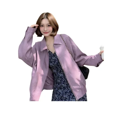 MTHE Фиолетовый Укороченный Женский Куртки