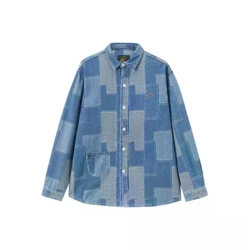 ONIARAI Blue Men's Shirts ONIARAI Синий Мужские Рубашки