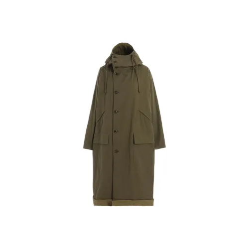 Yohji Yamamoto Y'S FW25 Cotton Nylon Gabardine Military Style Coat Unisex Йохжи Ямамото Y'S FW25 Хлопок Нейлон Габардин Военный Стиль Пальто Унисекс