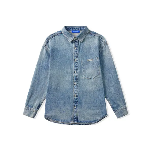 FAIRWHALE Синий Унисекс Рубашки