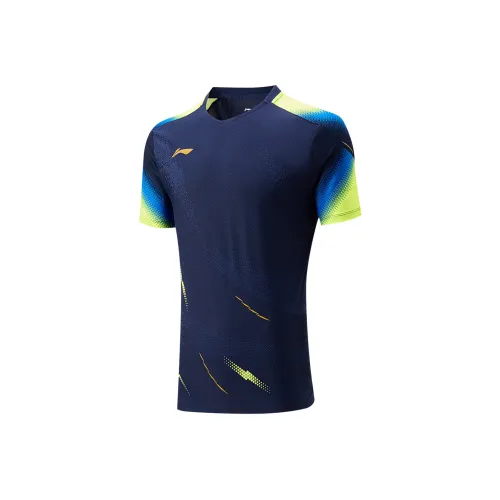 LINING Badminton Series Бадминтон Джерси Унисекс Морской Синий