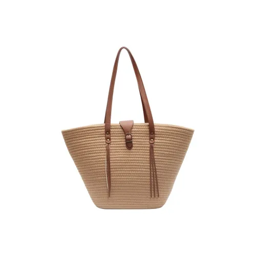 RKM Хлопок Rope Ткани вязаные Seaside Vacation Сумка на плечо Beach Bag Обычный Women's Multicolor