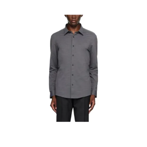 Hugo Boss Темно-серые Мужские Рубашки