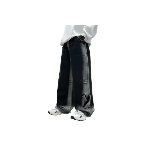 ZHIO Черные Джинсы для школьного возраста