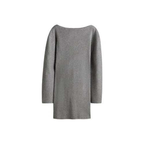 H M Смешанный Серый Женские Длинные Платья с Длинными Рукавами