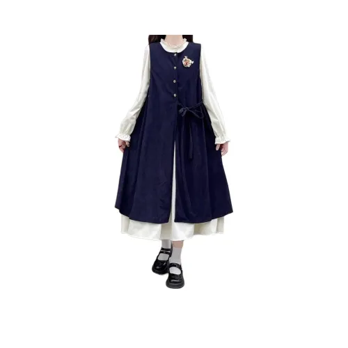 STYUW Длинное платье с длинным рукавом женское