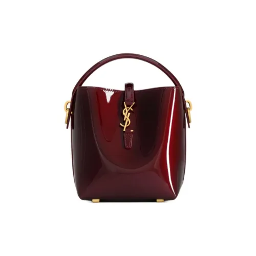 SAINT LAURENT Коровья кожа Одно плечо Сумка Мини Женская Бургунди