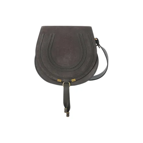 Chloe Marcie Телячья кожа Седло Сумка Сумка через плечо Сумка на плечо Женская Фланель Серый