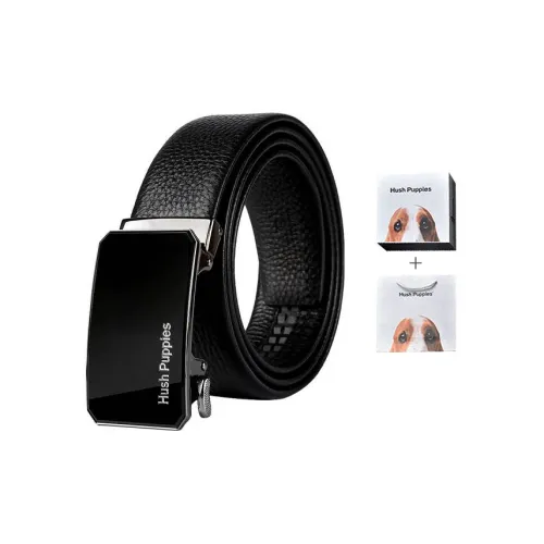 Hush Puppies Ремни из коровьей кожи Мужской Черный 3,5 см