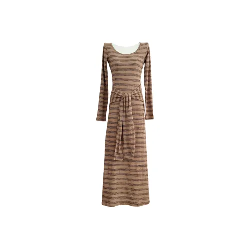 Udon House Длинное платье с длинными рукавами женское