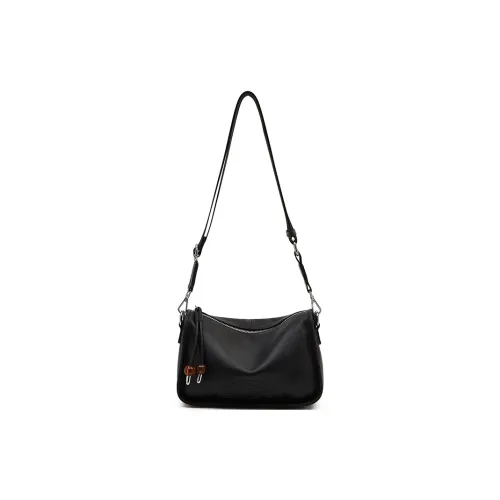 Old Man's Head Коровья кожа Сумка через плечо Стандартная Женская Черная