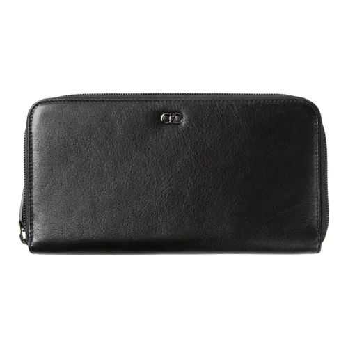 FERRAGAMO Логотип Кошелек Стандартный Мужской Черный