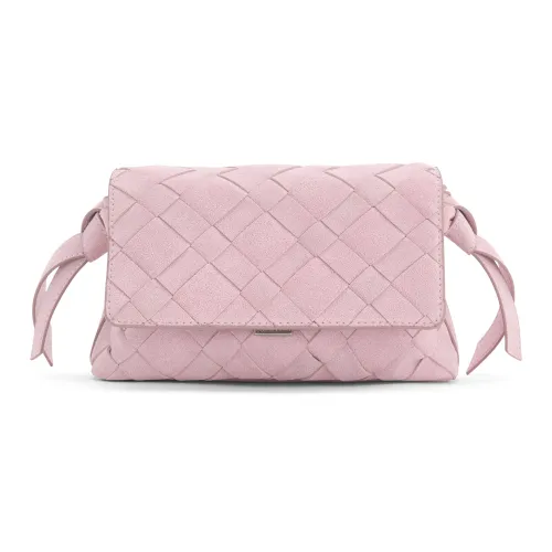 CHARLES KEITH Синтетическая кожа Одно плечо Через плечо Маленькая квадратная сумка Маленькая Женская Песочный Хлопок Конфетный Розовый