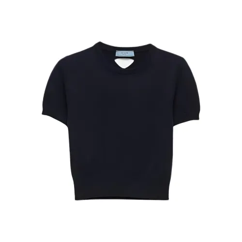 PRADA Морской синий Женские кашемировые свитеры