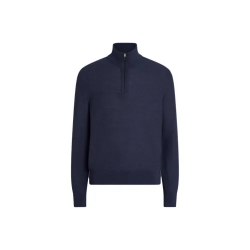 Ermenegildo Zegna Чернила Синий Мужской Кашемировые Свитера