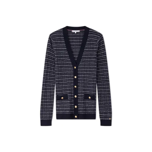 Tommy Hilfiger Темно-синий синий белый полосы свитера для женщин модель 04T