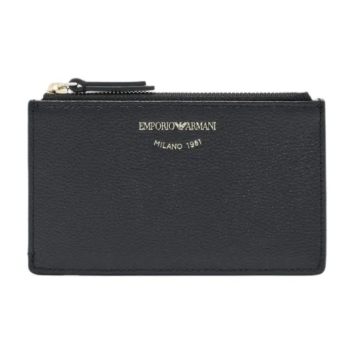 EMPORIO ARMANI Коровья кожа Держатель для карт Женский Черный