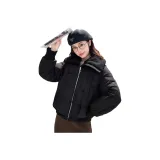 Черный хлопковый пуховик