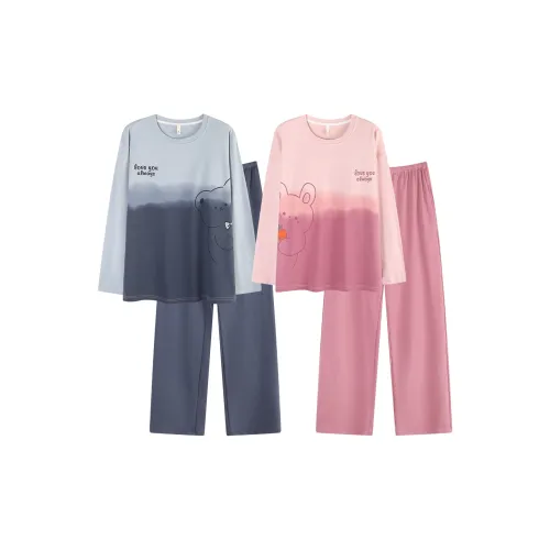 YIROUQING Пара Пижамный комплект Домашняя одежда Унисекс
