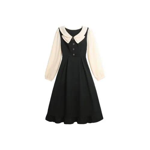 Genius Pooh Длинное платье с длинными рукавами женское