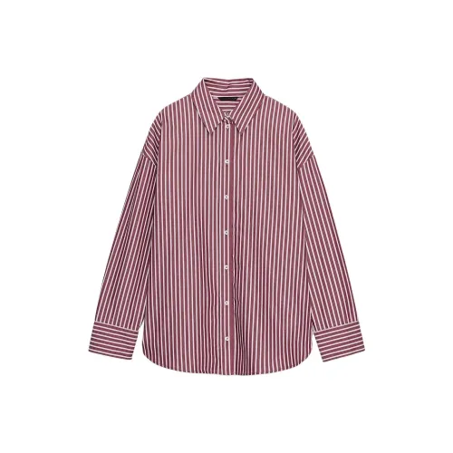 ZARA Бордово-красные Женские Рубашки