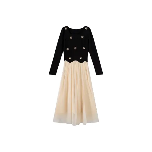 MITX Платье Женское Длинное с Длинными Рукавами