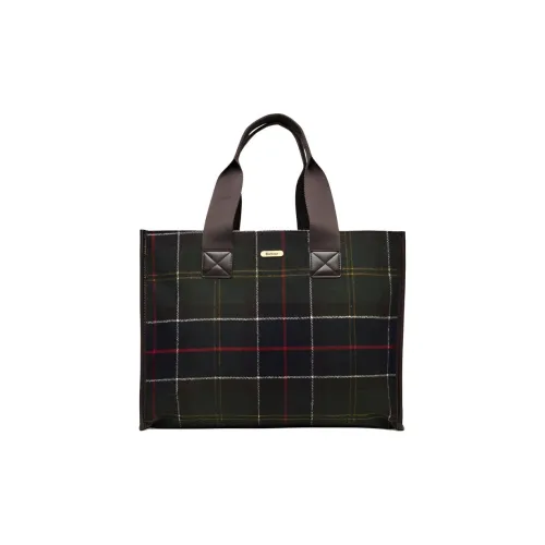 BARBOUR Ткань Тоут Сумка Сумка для покупок Сумка Большая Женская Зеленая