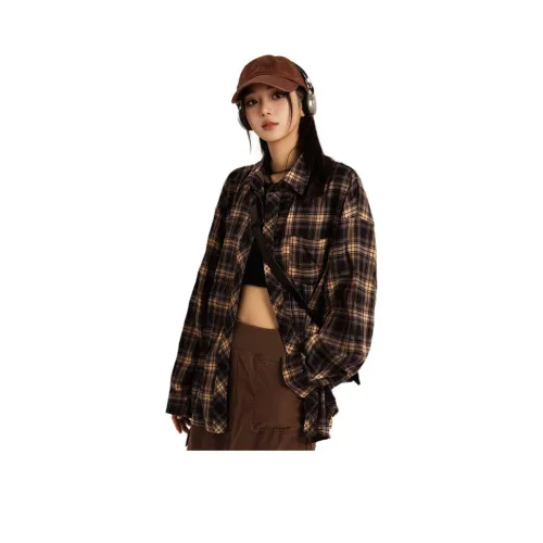 MONTVOO Кофе Женские Рубашки