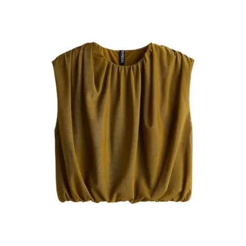 H M Оливково-зеленые Женские Майки