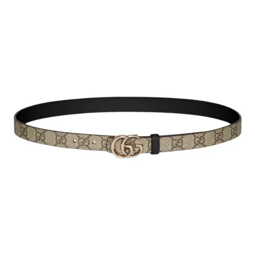 GUCCI Ремни из искусственной кожи женские бежевый черный ширина 1,8 см