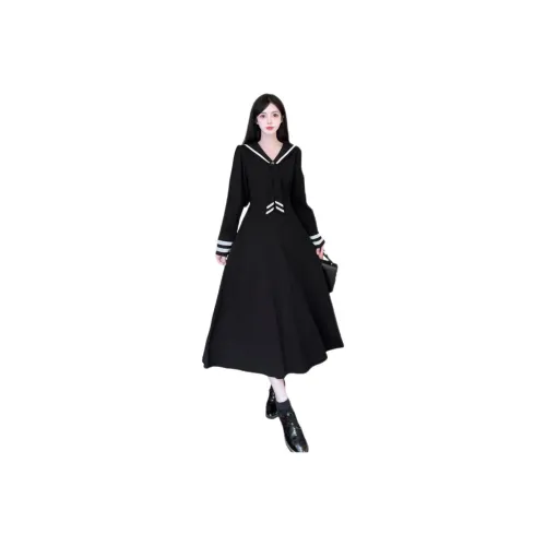 Genius Pooh Женская одежда >> Платье Длинный рукав Женское