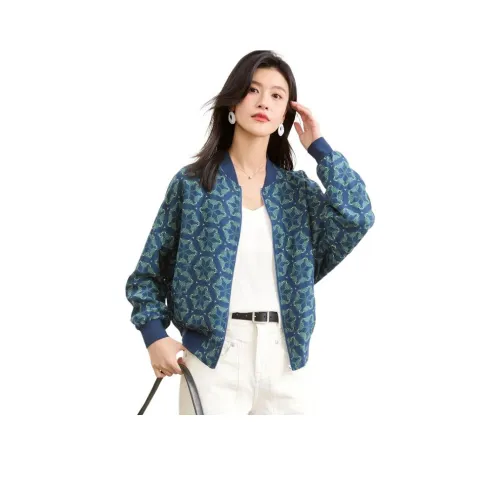 JINJU Синий Основа Hexagon Женские Куртки