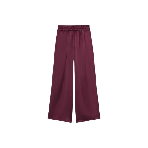 ZARA Бордовый Красный Женские Повседневные Штаны