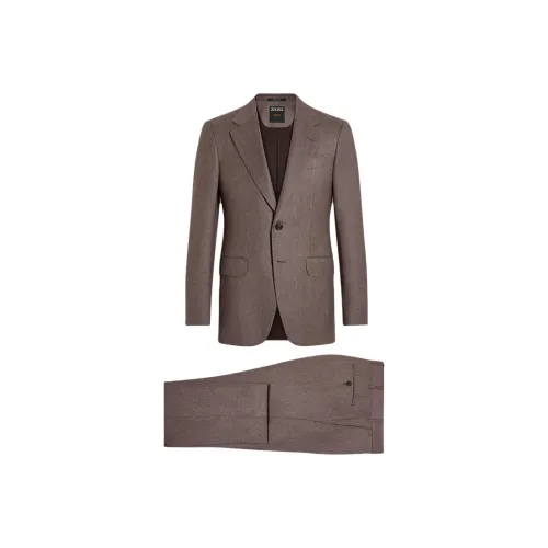 Ermenegildo Zegna Light Brown Men's Business Suits Эргенжильдо Зегна Светло-Коричневые Мужские Деловые Костюмы