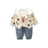 Бежевый комплект из трех предметов