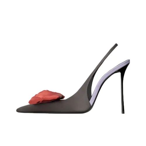 SAINT LAURENT Amalia Узкий каблук Высокие каблуки 11 см Женские Фиолетовый