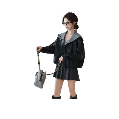 ENPofficial Кожа Куртка Женская