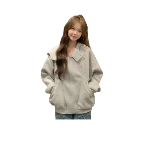 ZVJH Серый Унисекс Свитшоты